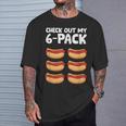 Hotdog Lover Check Out My 6 Pack Hot Dog T-Shirt Gifts for Him
