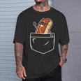 Hotdog In A Pocket Meme Grill Cookout Joke Barbecue T-Shirt Gifts for Him