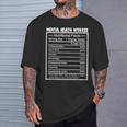 Job Title Worker Nutrition Facts Mental Health Worker T-Shirt Gifts for Him