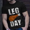 Leg Day For Fitness Exercise Gym Thanksgiving Dinner T-Shirt Gifts for Him