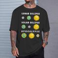 Lunar Solar Eclipse Apocalypse Astronomy Nerd Science T-Shirt Gifts for Him
