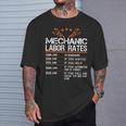Mechanic Hourly Rate Gif Labor Rates T-Shirt Gifts for Him