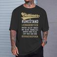 Old Timer In Rest Rente Rentner T-Shirt Geschenke für Ihn