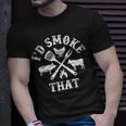 Retro Bbq Party Smoker Chef Dad I'd Smoke That T-Shirt Gifts for Him