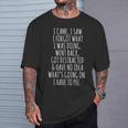 Senior Citizen I Came I Saw I Forgot What I Was Doing T-Shirt Gifts for Him