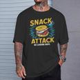 Slogan Snack Attack No Looking Back T-Shirt Gifts for Him