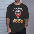 I Travel For The Food Traveling Restaurant Food Critic T-Shirt Gifts for Him