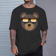 Gay Bear Sunglasses Distressed T-Shirt Gifts for Him