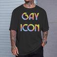 Gay Icon Legend Rainbow Flag Pride Lgbt Meme Queer T-S T-Shirt Gifts for Him