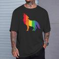 Gay Wolf Rainbow Wolf Skin Gay Pride Lgbt T-Shirt Gifts for Him