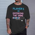 Gender Reveal New Dad Baby Announcement Father's Day Gamer T-Shirt Gifts for Him