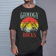 Geology Rocks Mountain Retro Science Pun Geologist Nerd T-Shirt Gifts for Him