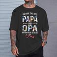 With German Wording “Ich Habe Zwei Titel Papa Und Opa Und Ich Rocke Sie Beide” T-Shirt Geschenke für Ihn