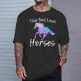 This Girl Loves Horses Equestrian Ridingn Girl Kid Women T-Shirt Gifts for Him