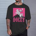 Girl Retro Personalized Dolly Cowgirl First Name Vintage T-Shirt Gifts for Him
