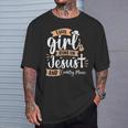 This Girl Runs On Jesus And Country Music Christian Girls T-Shirt Gifts for Him
