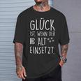 Glück Wenn Alt Einsetz T-Shirt Geschenke für Ihn