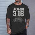 For God So Loved The World John 316 Bible Verse Christian T-Shirt Gifts for Him