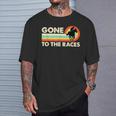 Gone To The Races Retro Loves American Quarter Horse Racing T-Shirt Gifts for Him