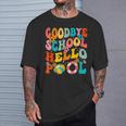 Goodbye School Hello Pool Summer Groovy Last Day Of School T-Shirt Gifts for Him