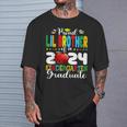 Graduation Proud Lil Brother Of A 2024 Kindergarten Graduate T-Shirt Gifts for Him