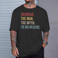 Grandad The Man Myth Bad Influence Father's Day T-Shirt Gifts for Him