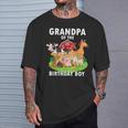Grandpa Of The Birthday Boy Farm Animals Matching Farm Theme T-Shirt Gifts for Him