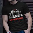 Grandpa Birthday Crew Race Car Theme Party Racing Car Driver T-Shirt Gifts for Him