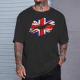 Great Britain England Lips For Brit T-Shirt Gifts for Him