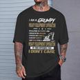 I Am A Grumpy Heavy Equipment Operator I Don't Care T-Shirt Gifts for Him