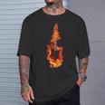Guitar Fire T-Shirt Gifts for Him