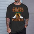 Halloween Pregnancy New Dad To Be The Man Behind The Pumpkin T-Shirt Gifts for Him