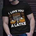 Hanukkah I Love You A Latke Pajamas Chanukah Hanukkah Pjs T-Shirt Gifts for Him