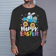 Happy Easter Monster Truck Bunny Easter Eggs Boys Toddler T-Shirt Gifts for Him