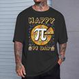 Happy Pi Day Pie Day Pizza Mathematics Pi Symbol T-Shirt Gifts for Him
