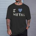 I Heart Metal Photo Derived Image T-Shirt Gifts for Him