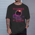 Hello Darkness My Old Friend Pink Solar Eclipse April T-Shirt Gifts for Him