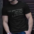 Henry David Thoreau All Good Things Are Wild And Free Quote T-Shirt Gifts for Him