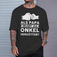 Herren Als Papa Geliebt Als Onkelergöttert Papa Onkel T-Shirt Geschenke für Ihn