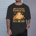 Herren Meine Lieblingstruthähne Nennen Mich Papa Lustiger Herbst Thanksgiving T-Shirt Geschenke für Ihn