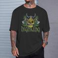 High King Skull Cannabis Smoker Marijuana Smoking Viking T-Shirt Gifts for Him