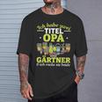 Hobbygärtner Opa T-Shirt - Ich Habe Zwei Titel Opa und Gärtner, Schwarz Geschenke für Ihn