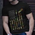 Hockey American Flag Camo Us Patriotic Hockey Player T-Shirt Gifts for Him