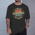 Hombre El Mejor Hermano Del Mundointage Retro Regalo Hermano Camiseta unisex Regalos para él