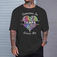 Hometown Rainbow Pride Heart Someone In Tampa Loves Me T-Shirt Gifts for Him