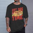 Hot Dog Adult Vintage Hot Dog Time T-Shirt Gifts for Him