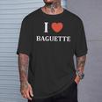 Humour Boulangerie Pain I Love Baguette T-Shirt Geschenke für Ihn