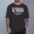 My Husband Is A Warrior Oral Head & Neck Cancer Awareness T-Shirt Gifts for Him