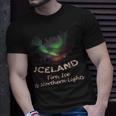 Iceland Fire Ice & Northern Lights Aurora T-Shirt Gifts for Him