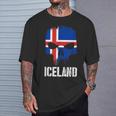 Iceland Flag Skull Icelandic Pride Patriotic T-Shirt Gifts for Him